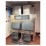 Dual Manitowoc IY1474C-161X 1400lbs Ice Machines