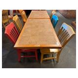 48' Dining Table (Tile Inlay) w/ 4 Chairs