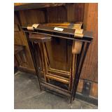 3 Wooden Waitress Tray Stands
