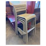 4x Metal Outdoor Bar Stools
