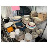 Assorted Plates & Bowls (Shelf Contents)