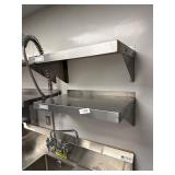 2 24' Stainless Steel Wall Shelves