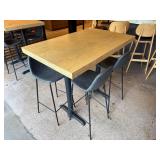 48' High Top Table w/ 4 Bar Stools