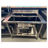 42' Stainless Steel Work Table w/ Insert Pan Cutou