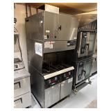 Giles Dual Electric Fryers w/ Ventless Hood