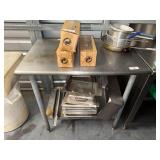 36' Stainless Steel Work Table