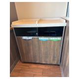Dual Trash Can w/ Tray Return