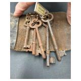 Vintage set of old keys