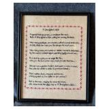 Vintage needlepoint A Firefighters Wife