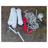 Boat fenders and rope