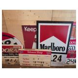 Cigarette advertising panels display panels