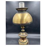 vtg brass Gone with the Wind parlor table lamp,