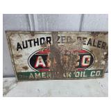 Amoco American oil co. advertising sign