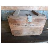 Wooden explosives crate