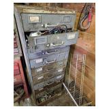 Metal cabinet and all contents nuts bolts screws