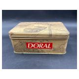 Vintage Doral Cigarettes Tin with matches