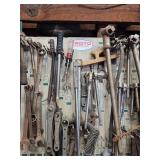 Contents of tool board wrenches and more