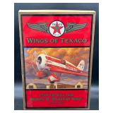 Vtg Wings of Texaco'  die-cast metal coin bank