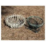 vintage wirework baskets hanging