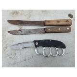 Knife lot old hickory knife