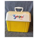 vintage Swinger portable cooler by Covey
