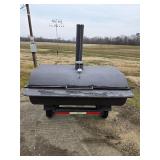 Charcoal pig cooker pull behind