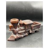 vtg McCoy ceramic locomotive train planter flaws