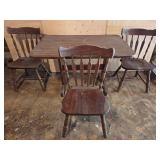 Table and 3 chairs barn kept