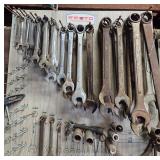 Contents of proto tool board wrenches