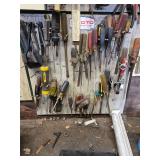 Contents of tool board screwdrivers