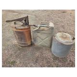 Vintage gas cans jerry can