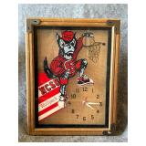 vintage NC State Wolfpack basketball wall clock