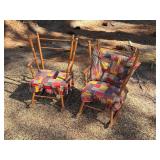 vintage child's wooden rocking chairs