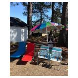Outdoor chairs loungers umbrella (no hand truck)