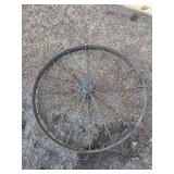 Antique wagon wheel