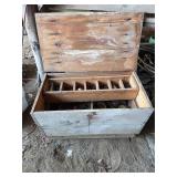 Wooden trunk nail chest