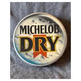 vtg Michelob Dry beer bottle cap sign 3D plastic