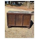 44wx23dx31t wooden trunk vintage