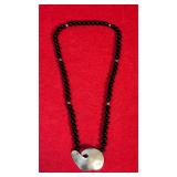 7+ grams Sterling silver & beaded Necklace