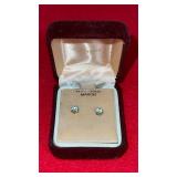 14 k gold earrings, vintage birth month earrings