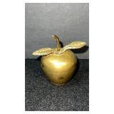 Vintage mini brass apple