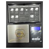 14k yellow gold broken necklace 1 gram