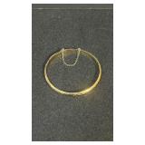 6.4 grams sterling silver bangle gold tone