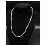 Sterling clasp- necklace cultured Tahitian pearls?
