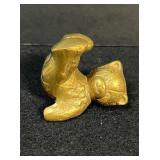 Vintage Mini Brass Bear Figure