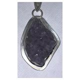 Sterling silver and amethyst charm