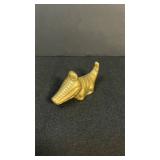 Vintage Brass Mini Alligator Figure