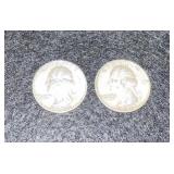 (2) 90% Silver Quarters, Dated 1964 and 1954