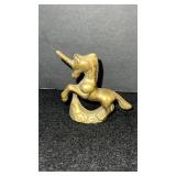 Vintage mini brass unicorn figurine