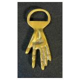 Vintage Brass Hand Bottle Opener